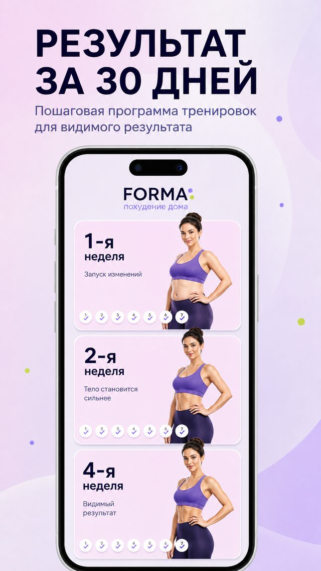 Результат за 30 дней — пошаговая программа тренировок